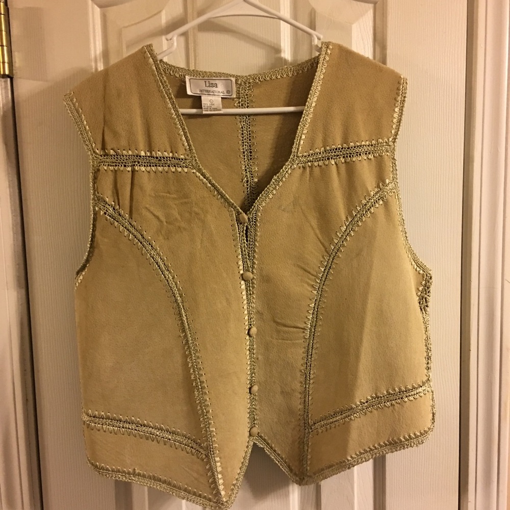 Suede Vest by Lisa International